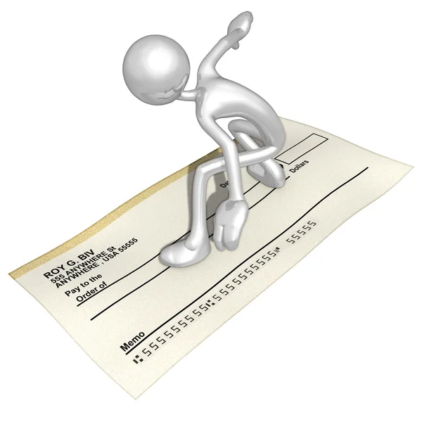 Blank Check Surfing — Stock Photo, Image