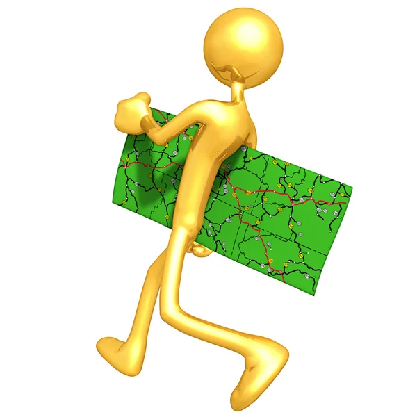 Carrying A Map — Stock Photo, Image