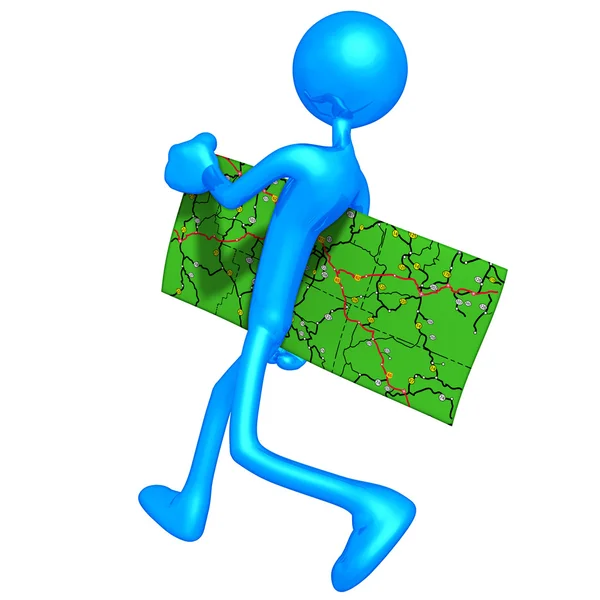 Carrying A Map — Stock Photo, Image