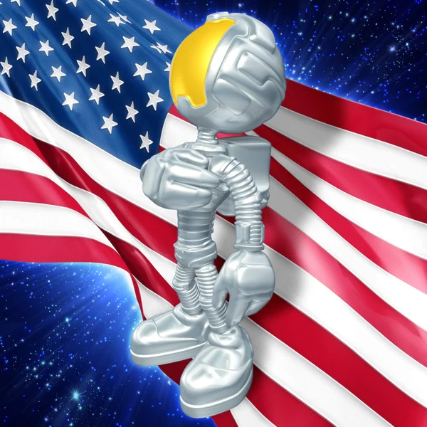 Guy astronauta sfondo — Foto Stock