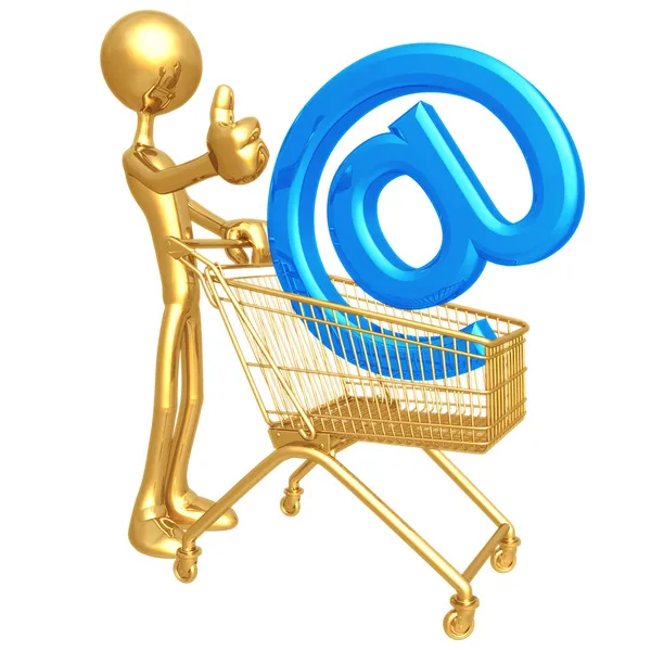 Shopping Cart Email — Stockfoto