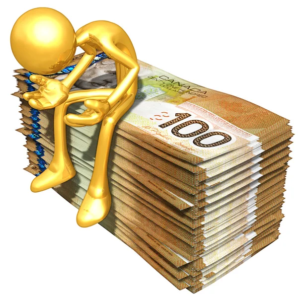 3D Character With Money — Stock Photo, Image