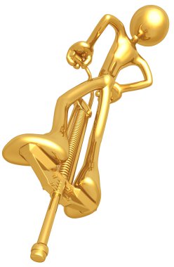 bir pogo stick atlama