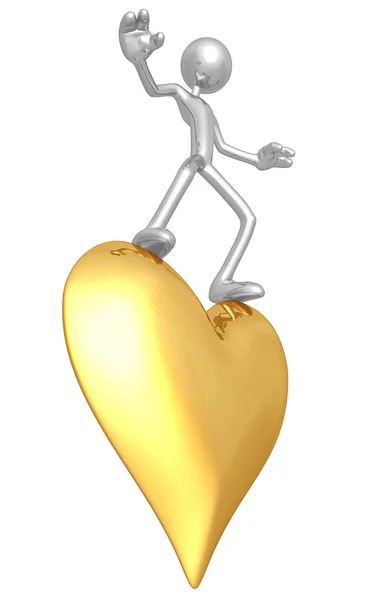 Balancing On Heart — Stock Photo, Image