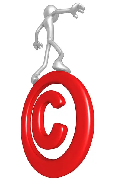 Balancing On Copyright Symbol — Stock Photo, Image