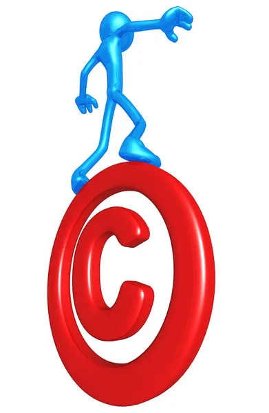 Balancing On Copyright Symbol — Stock Photo, Image