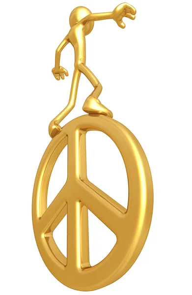 Balansując na symbol pokoju — Zdjęcie stockowe