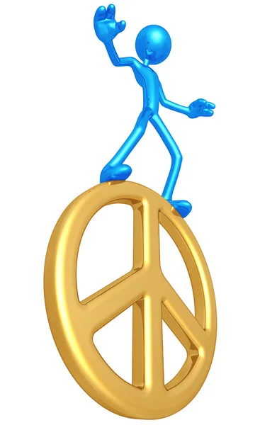 Balansując na symbol pokoju — Zdjęcie stockowe