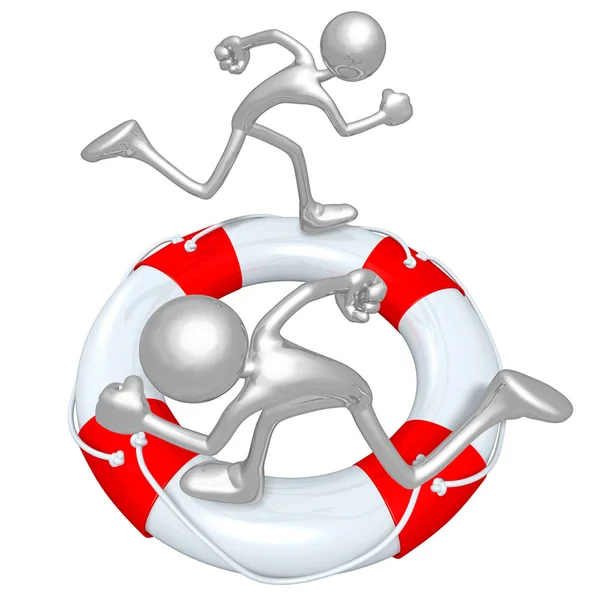 Life Preserver Runners — Stock Photo, Image