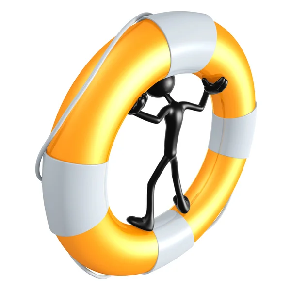 In Life Preserver — Stock Photo, Image