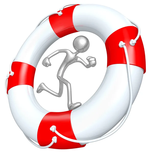 Lifebuoy Runner — Stock Photo, Image