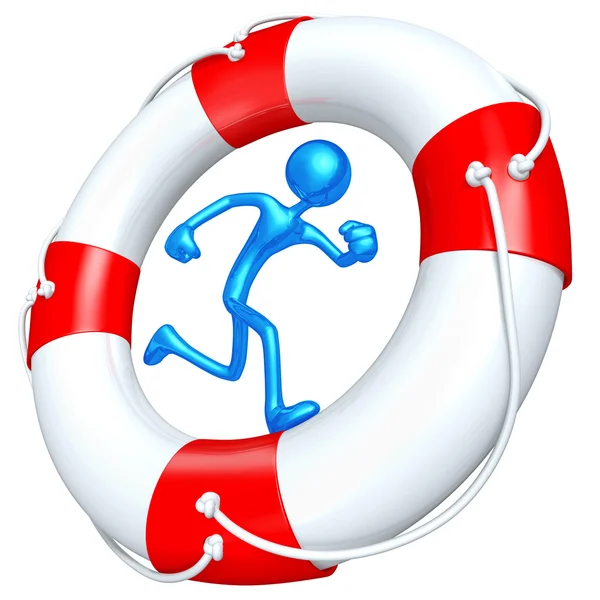 Lifebuoy Runner — Stock Photo, Image