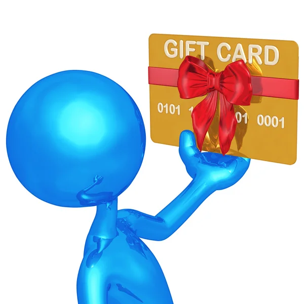 3D-teken met gift card — Stockfoto