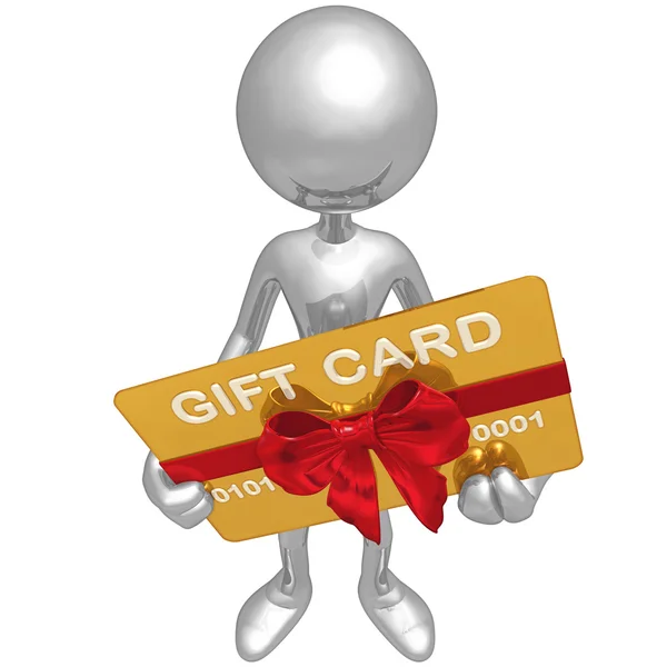 3D-teken met gift card — Stockfoto