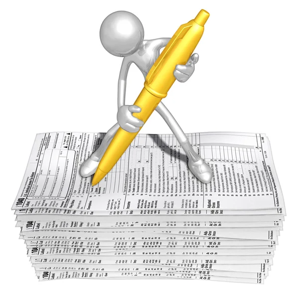 Altın kalem ile vergi formu doldurma