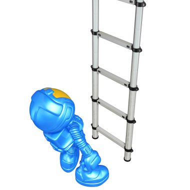 merdiven ile Mini astronot