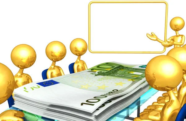 Gold Guys Money Meeting — Stock Photo, Image