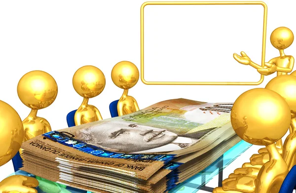 Gold Guys Money Meeting — Stock Photo, Image