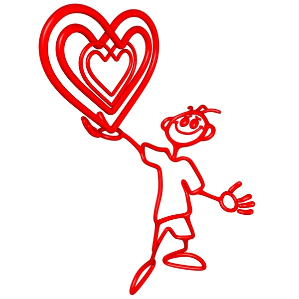 Doodle Guyz Valentine Heart — Stock Photo, Image