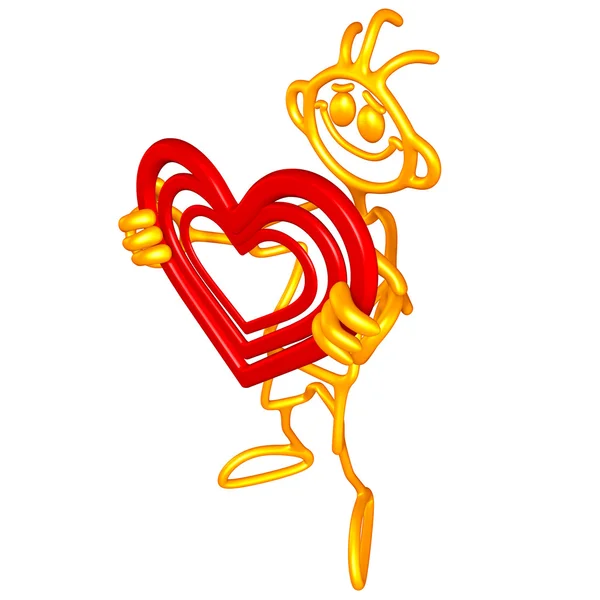 Doodle guyz serce valentine — Zdjęcie stockowe