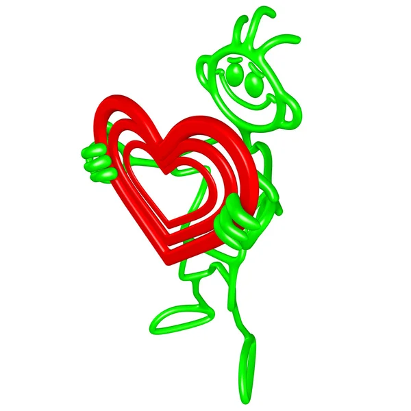 Doodle guyz corazón San Valentín —  Fotos de Stock
