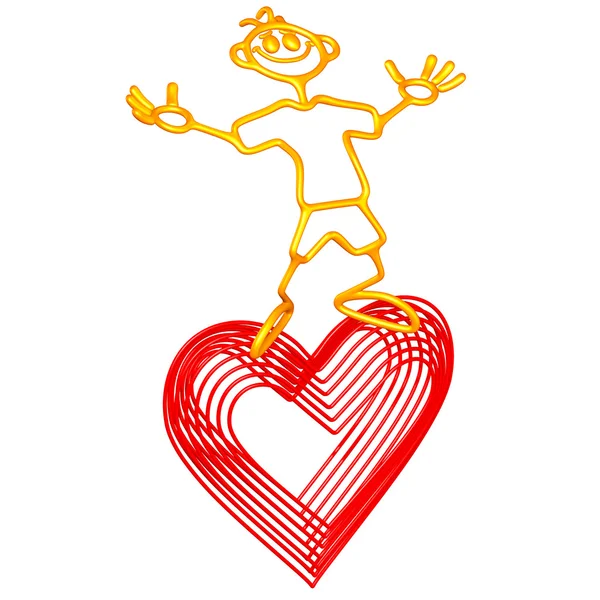 Doodle guyz serce valentine — Zdjęcie stockowe
