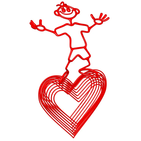 Doodle Guyz Valentine Heart — Stock Photo, Image