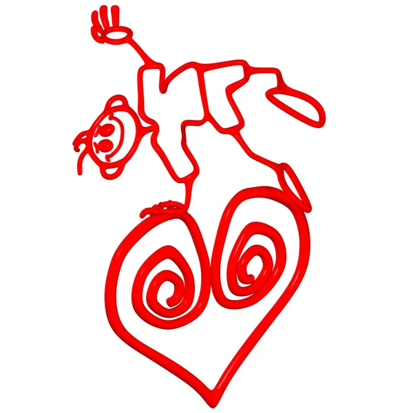 Doodle Guyz Valentine Heart — Stock Photo, Image