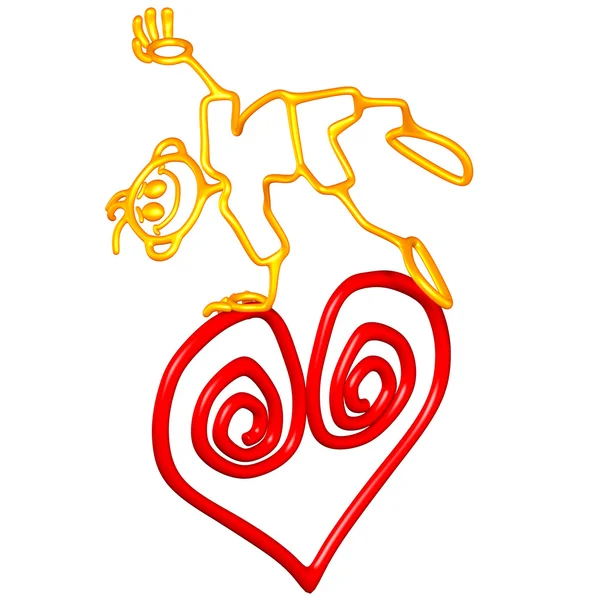 Doodle Guyz Valentine Heart — Stock Photo, Image