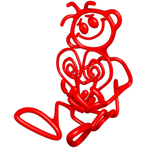 Doodle guyz cuore San Valentino — Foto Stock