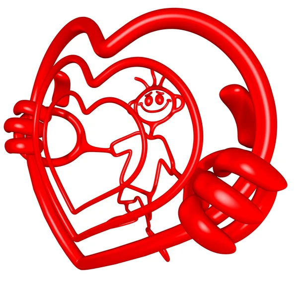 Doodle Guyz Valentine Heart — Stock Photo, Image