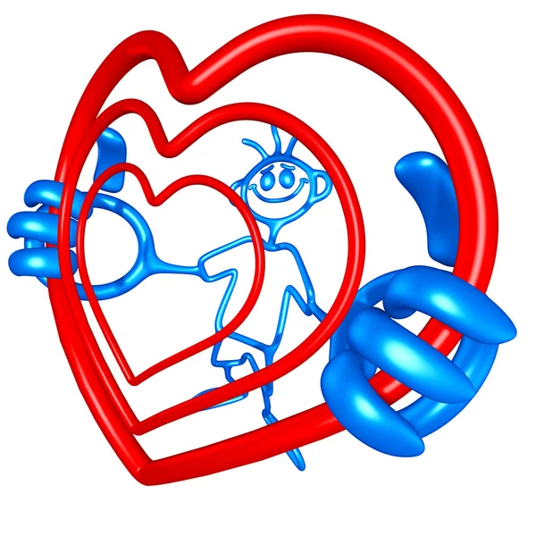 Doodle Guyz Valentine Heart — Stock Photo, Image