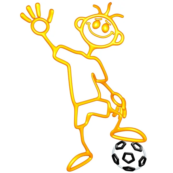 Doodle GuyZ Calcio Calcio — Foto Stock