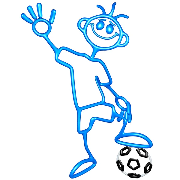 Doodle Guyz labdarúgás labdarúgó — Stock Fotó