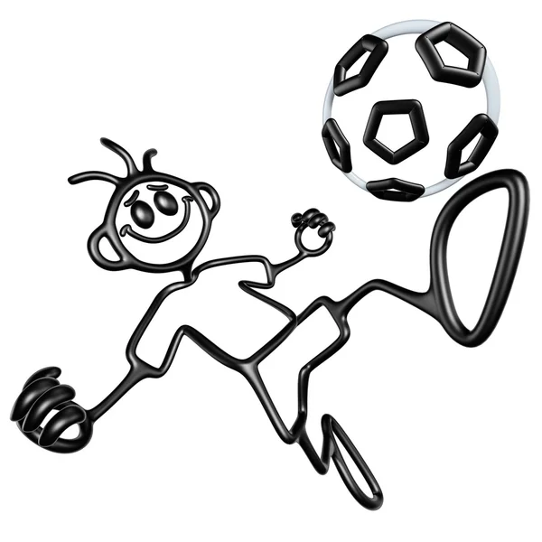 Doodle guyz fotboll fotboll — Stockfoto