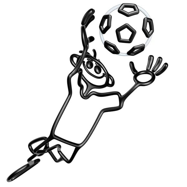涂鸦个人足球足球 — 图库照片