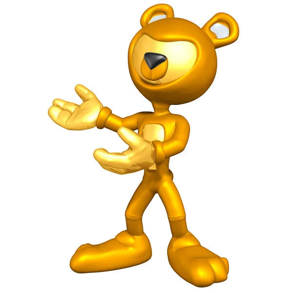 Mini Gold Guy Bear — Stock Photo, Image