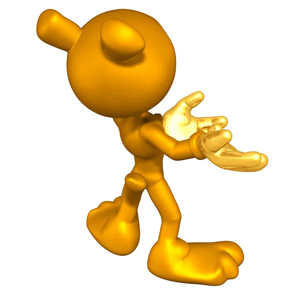 Mini Gold Guy Bear — Stock Photo, Image