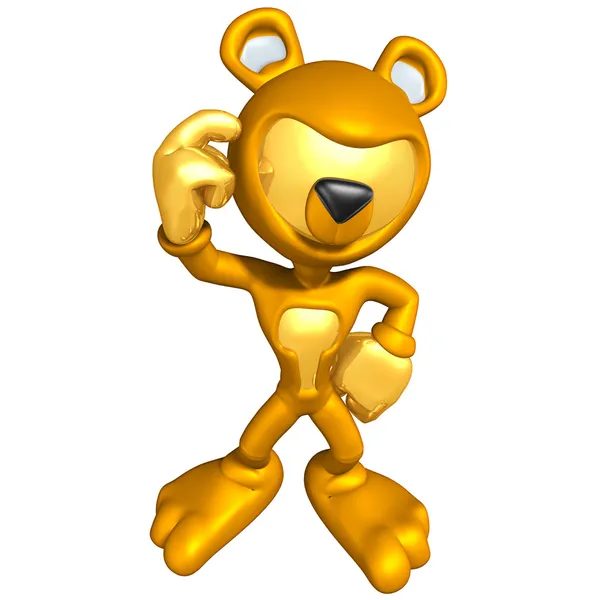 Mini Gold Guy Bear — Stock Photo, Image