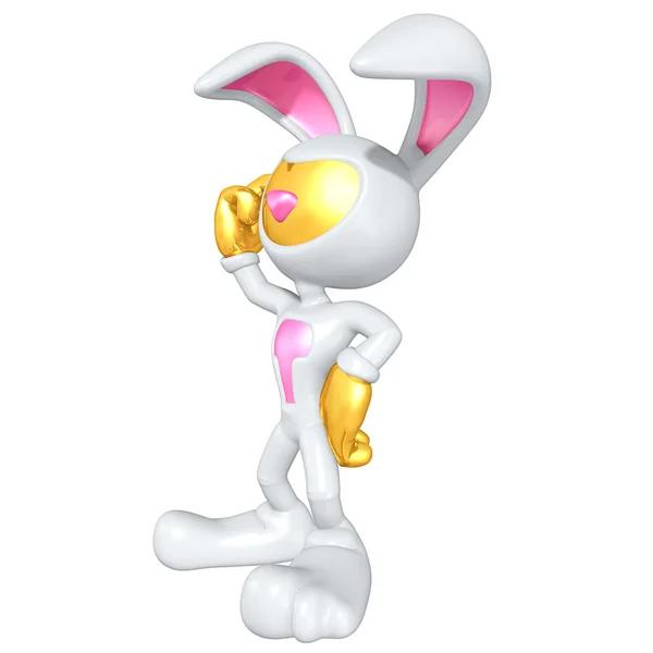 Mini Gold Guy Easter Bunny — Stock Photo, Image