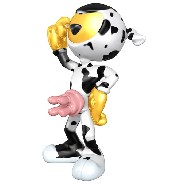 Mini Gold Guy Cow — Stock Photo, Image