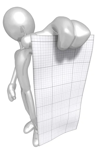 Leerstehendes Diagrammpapier halten — Stockfoto