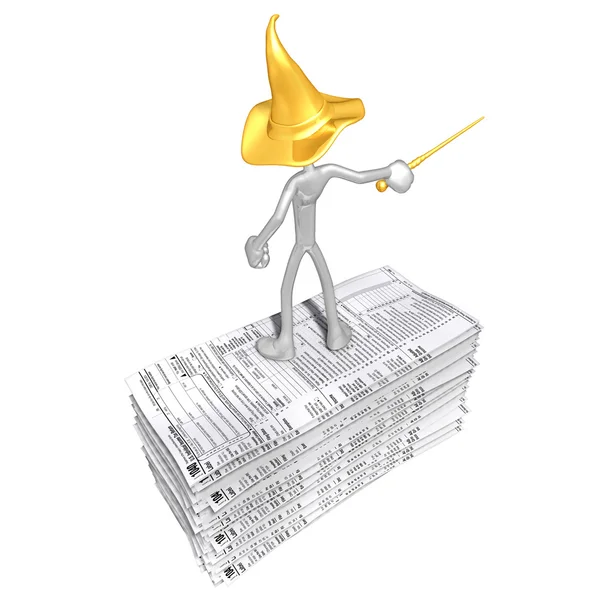 Tax Form Wizard — Stock Photo, Image