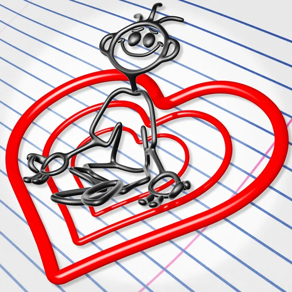 Doodle GuyZ Valentine Heart — Stock Photo, Image