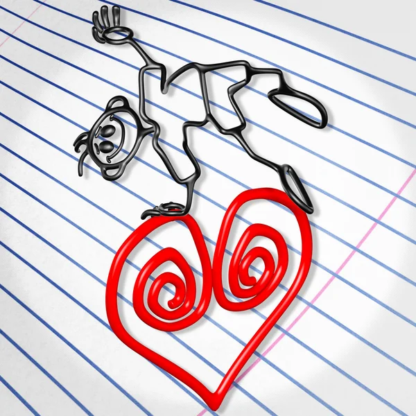 Doodle GuyZ Valentine Heart — Stock Photo, Image