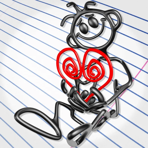 Doodle GuyZ Valentine Heart — Stock Photo, Image