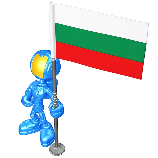Mini astronot bayrak ile Stok Resim