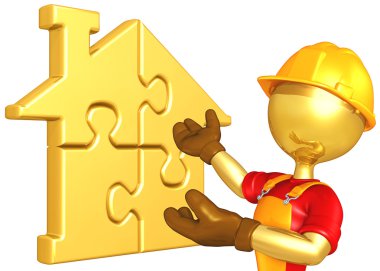 Altın Ev Bulmacası Konsepti