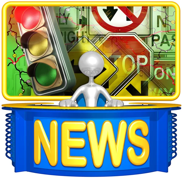 Traffic Report News — Stock Photo, Image