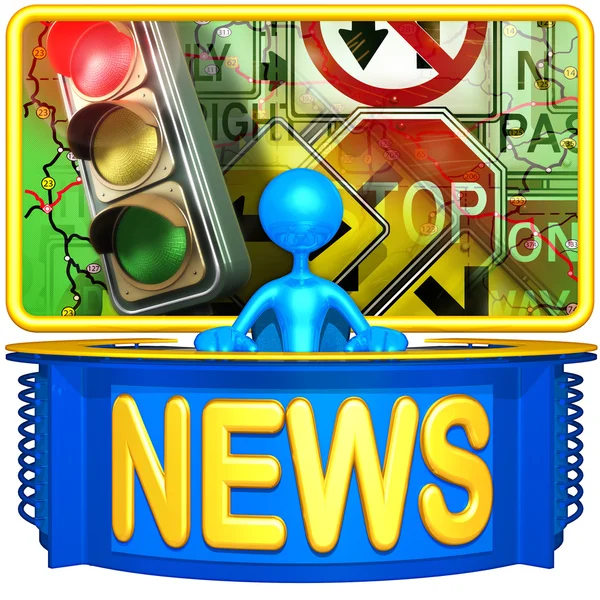 Traffic Report News — Stock Photo, Image